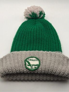 Eagles 1980s Green and Gray Beanie